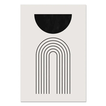 Minimalist Abstract Geometric Wall Art Fine Art Canvas Prints - Art For Contemporary Apartment Living Room Bedroom Dining Room Art For Modern Living