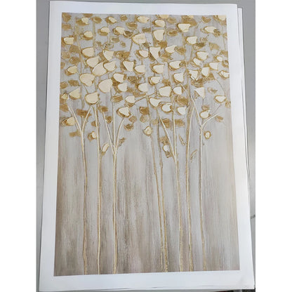 Modern Minimalist Abstract Light Luxury Floral Wall Art Fine Art Canvas Prints - Pictures For Bedroom Living Room Dining Room Art For Contemporary Interiors