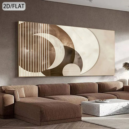 Large-Sized Canvas Unframed Wall Decor Nordic Art Poster Geometry Classic Abstract Brown Wall Living Room Bedroom Office Decor