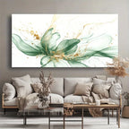 2D Flat Golden Flower Modern Abstract Painting Frameless Picture Living Room Bedroom Office Home Decor High Quality Print Canvas