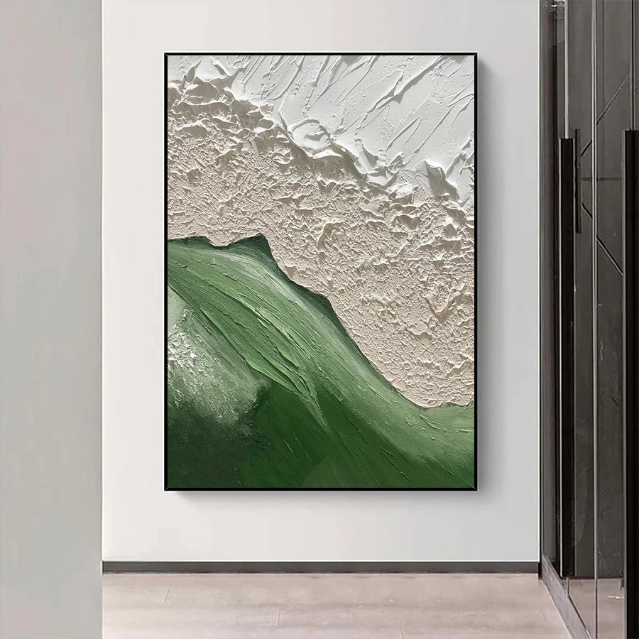 Beach Sand Seascape Ocean Waves Wall Art Fine Art Canvas Prints - Modern Coastal Wall Decor For Entrance Hallway Foyer Reception Room Art For Contemporary Interiors