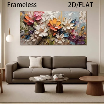 Frameless Modern Flower Abstract Art Canvas Poster for Bedroom and Living Room Decoration Cuadros No Frame