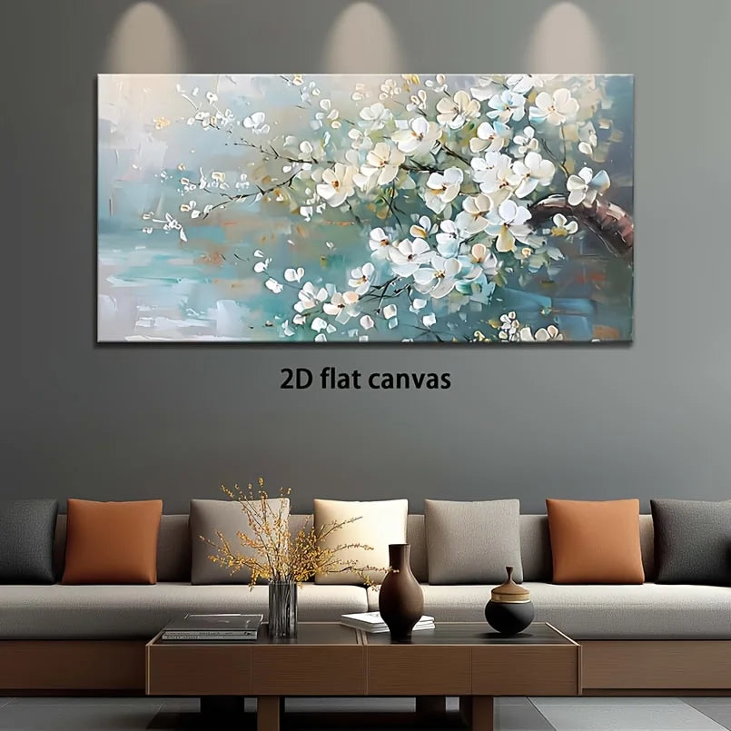 Modern Blossom Canvas Wall Art, Frameless Abstract Branch Wall Art Pictures Living room Decoration High Quality Print on Canvas