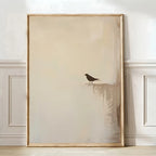 Minimalist Bird Silhouette Canvas Print Wall Art – Neutral Beige Modern Nature Artwork for Living Room, Bedroom & Scandinavian Décor