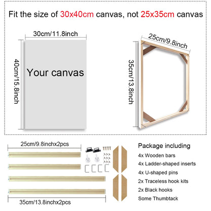 Real Wood Frames 30x40 50x70 80x120cm For Framing Canvas Prints DIY Framing Kits Canvas Stretcher Bars Natural Wood Easy To Assemble - Fixtures and Fittings Included