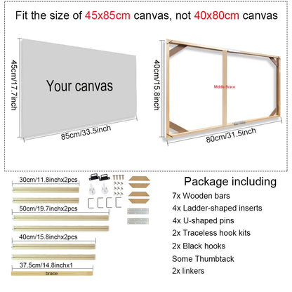 Wooden Frames 40x50 60x90 50x70cm For Framing Canvas Prints DIY Framing Kits Canvas Stretcher Bars Natural Wood Easy To Assemble - Fixtures and Fittings Included