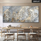 2D Flat Frameless Modern Abstract Feather Prints Wall Art Large Canvas Print for Living Room, Bedroom Wall Art Modern Wall Decor